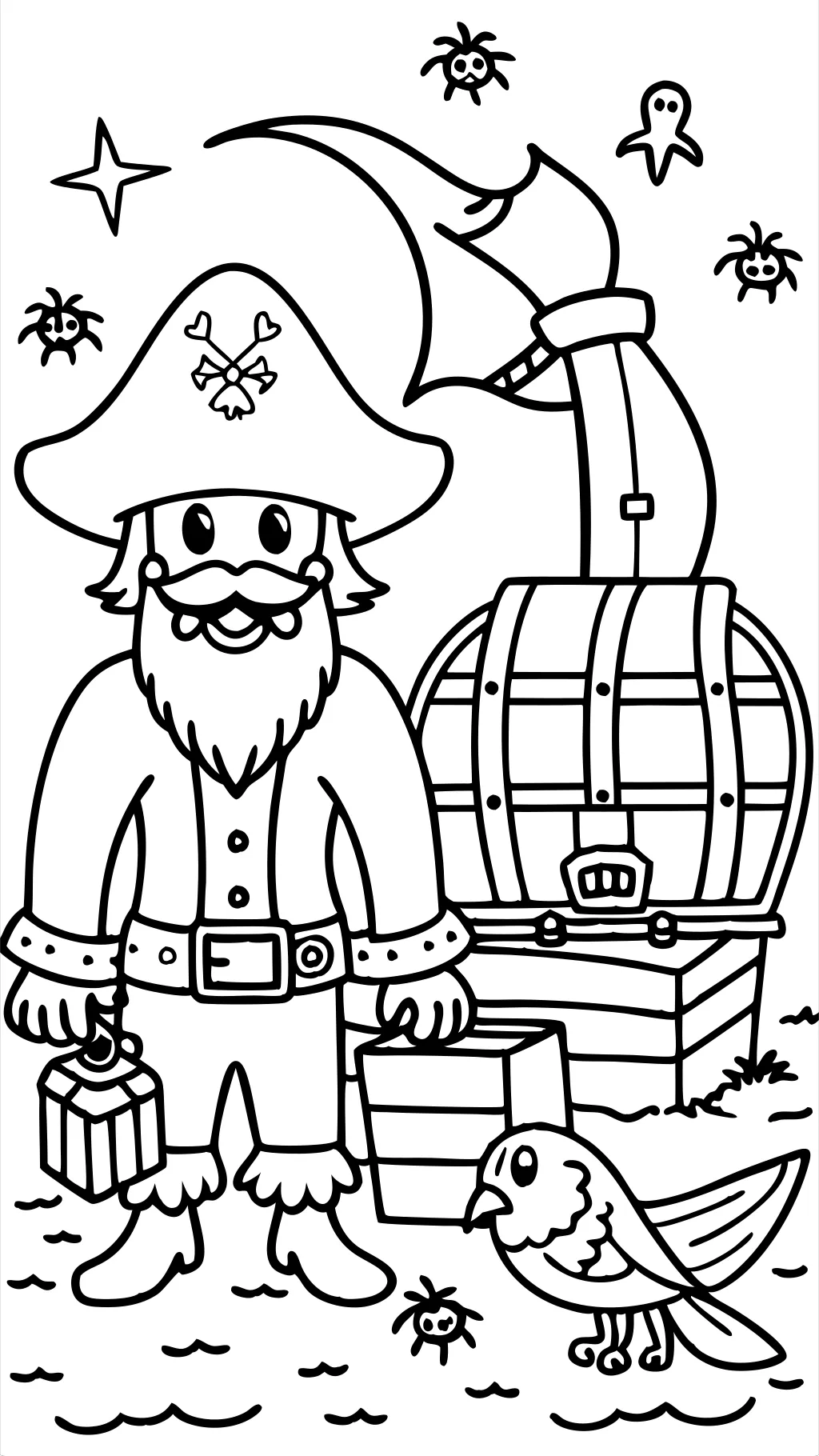 pages de livres de coloriage pirate